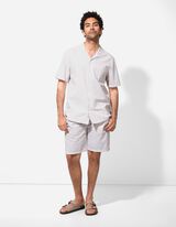 Chemise - Seersucker - Gris clair