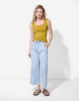 Top - Decolteu &icirc;n colțuri - Galben