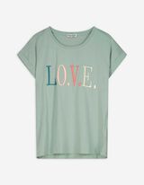 T-Shirt - Stickerei - grün