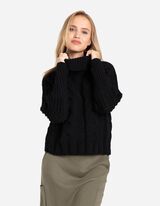 Strickpullover - Rollkragen