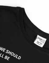 Majica kratkih rukava - Print s porukom - crna