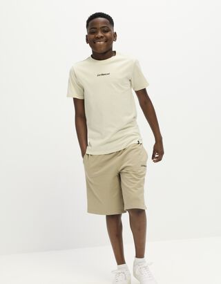 T-shirt - nadruk - Bezowy