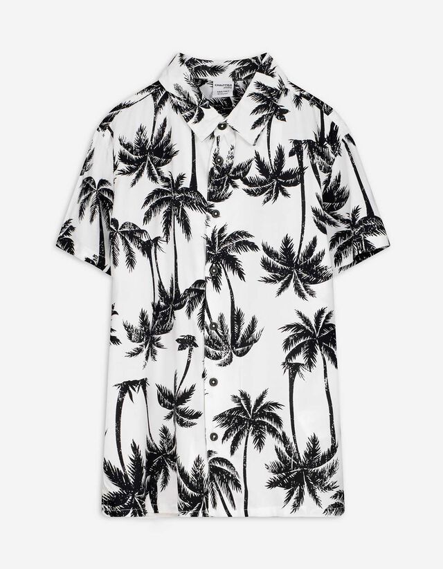 Overhemd - Print all-over - wit