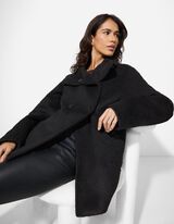 Jakna Caban - Mešanica materialov - crna