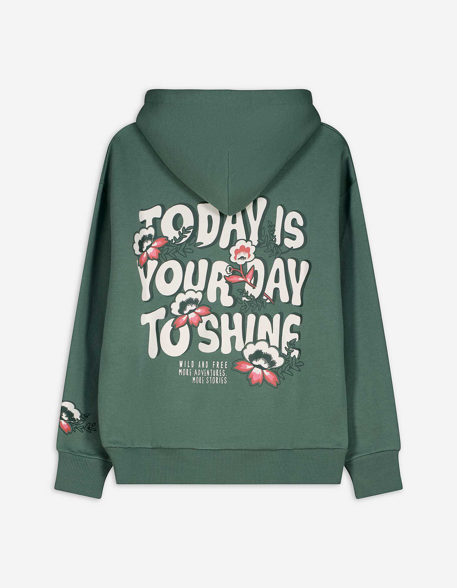 Hoodie - Rückenprint - hellgrün - Takko Fashion