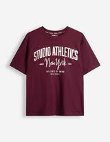 T-shirt - Katoen - Donkerrood