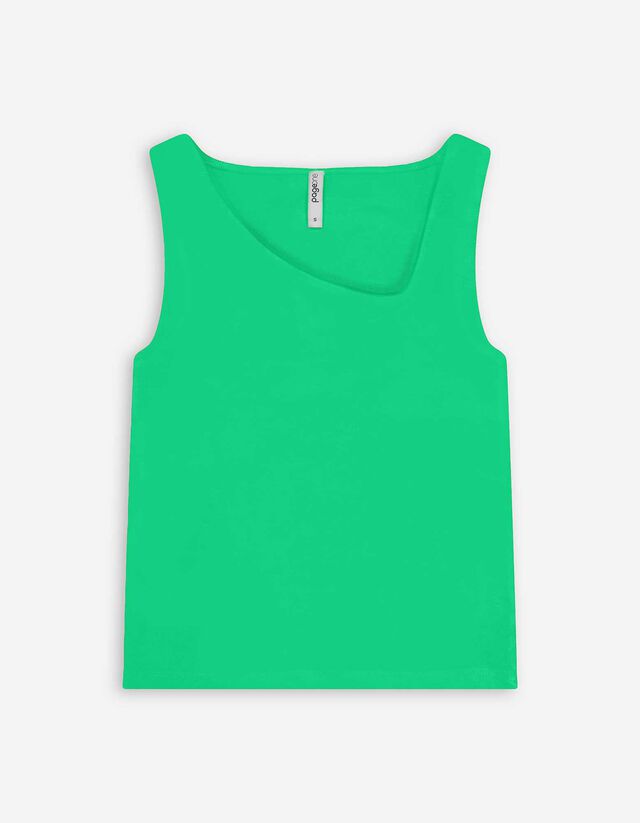 Top - Misto cotone - verde