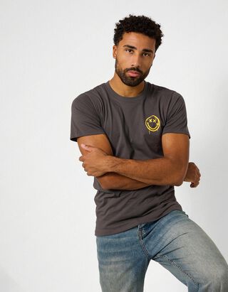 T-shirt - S.W.SMILEY - Donkergrijs
