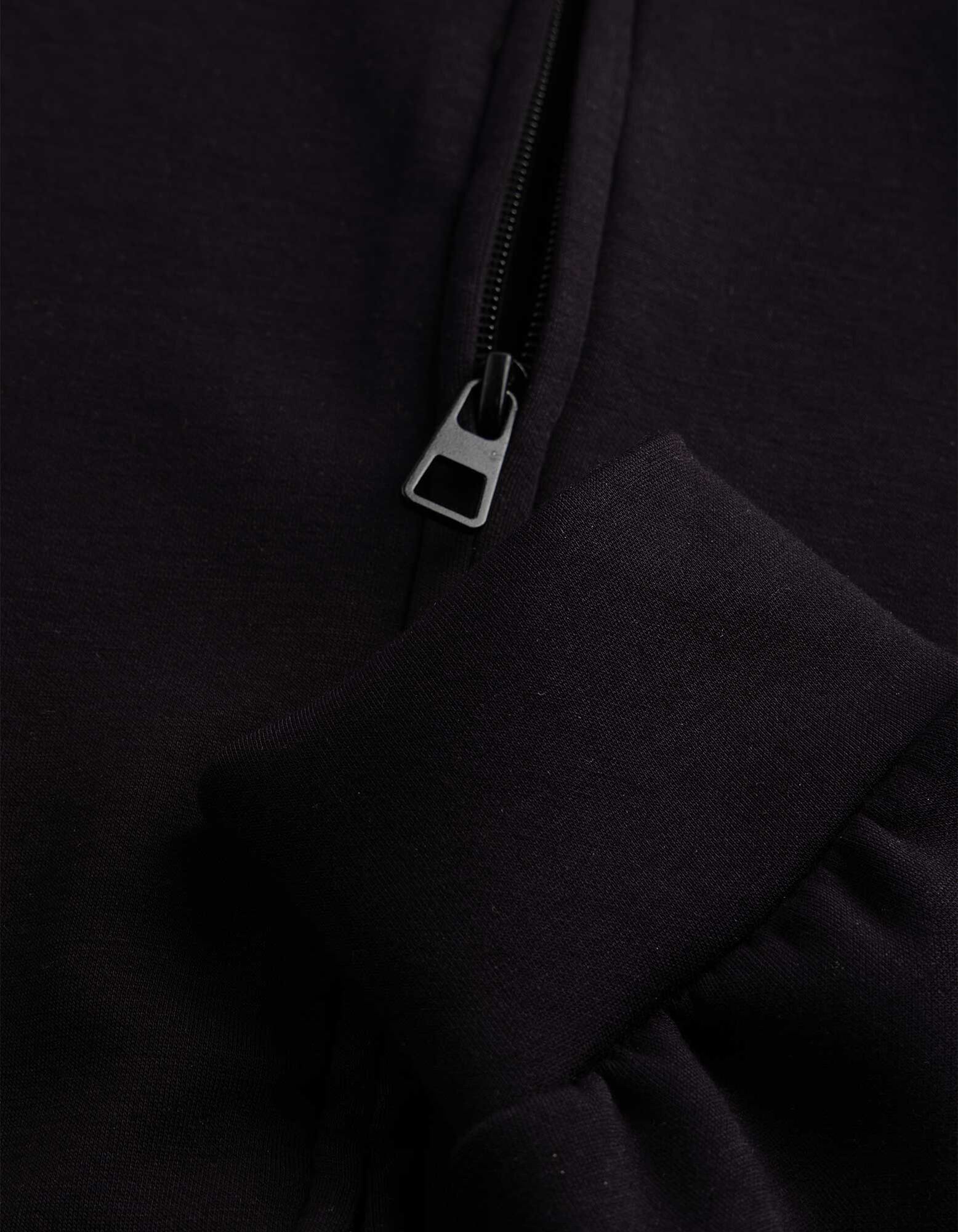 Sweatjacke - Soft-Touch - Schwarz
