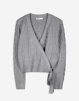 Maglione - Effetto incrociato - grigio
