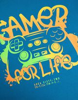 Tričko s dlhými rukávmi - Predná potlač - tyrkysovy