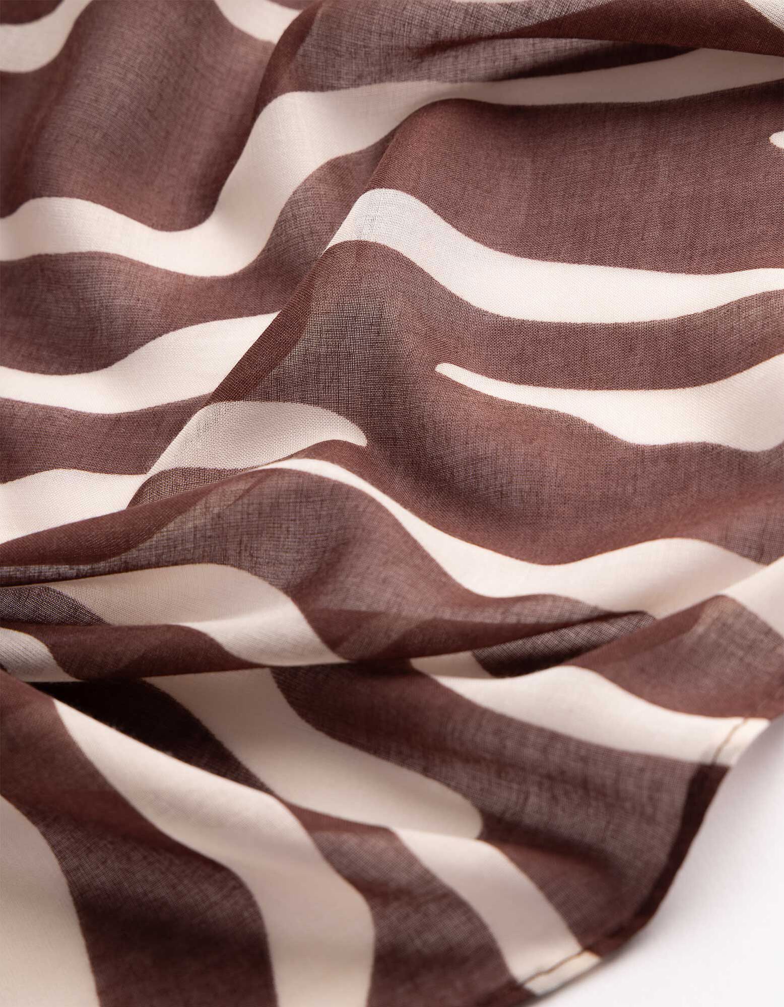 Tuch - Zebramuster - braun