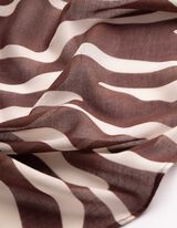 Tuch - Zebramuster - braun