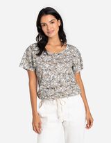 T-shirt - Fantasia floreale - bianco