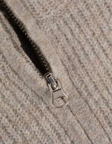 Kleid - Rollkragen - beige