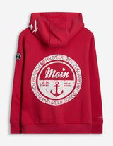 Propínací mikina - Potisk - cervena