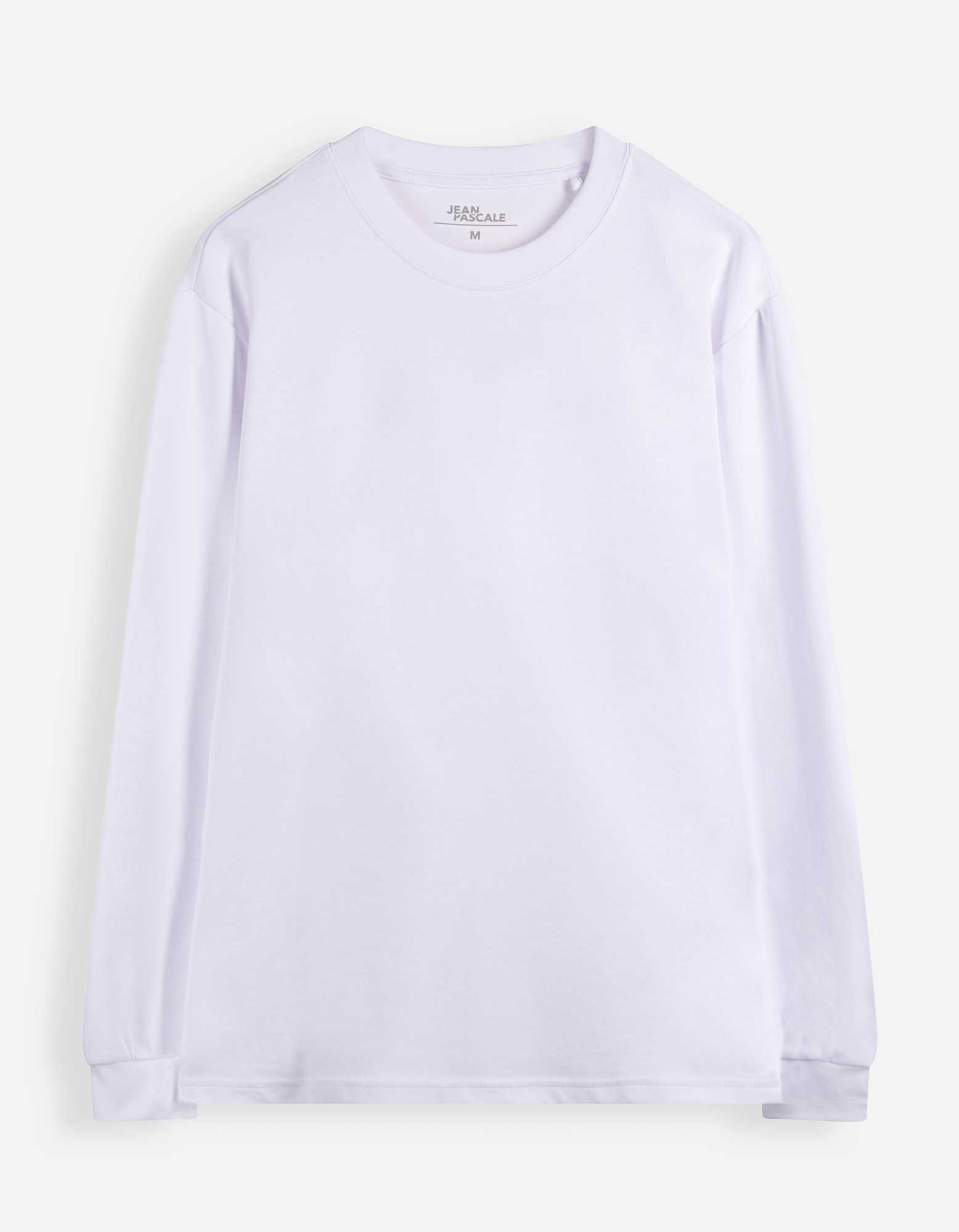 Langarmshirt - Oversized Fit - Wei&szlig;