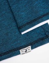 Tričko s dlhými rukávmi - Dvojvrstvový vzhľad - modra