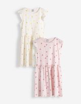 Kleid - 2er Pack - rosa