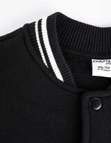 College jas - Print op rug - donkergrijs