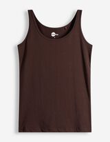 Top sans manches - Teneur en stretch - brun fonc&eacute;