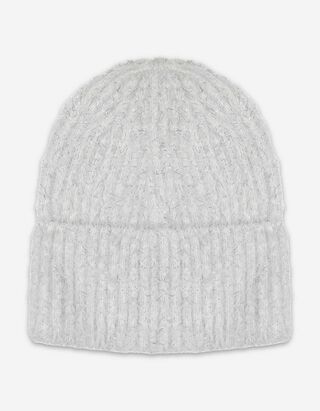 Čepice - Třpytivý materiál - bílá