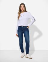 Longsleeve - Print op rug - wit