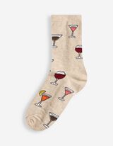 Socken - Allover-Muster - beige