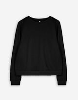 Mikina - Přepadající rukávy - cerná