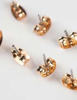 Ohrringe - 6er-Pack - goldfarben