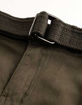 Pantalon cargo - Ceinture - vert fonc&eacute;