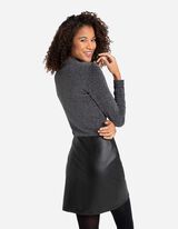 Maglia a manica lunga - Tessuto glitterato - nero