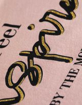 Tričko - Třpytivý potisk - růžová