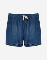 Jeansshorts - Elastischer Bund - blau