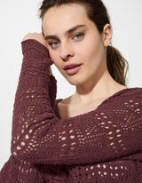 Džemper - Pertlanje - tamno-crvena