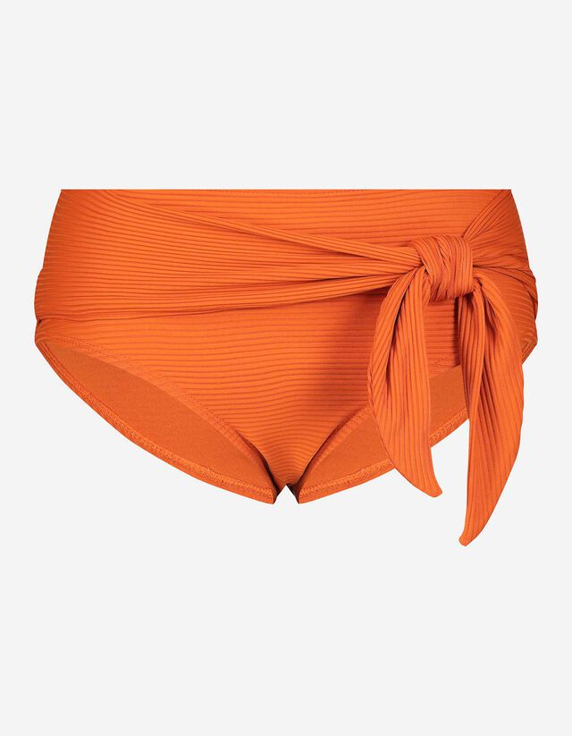 dół od bikini - sznurowanie - pomaranczowy