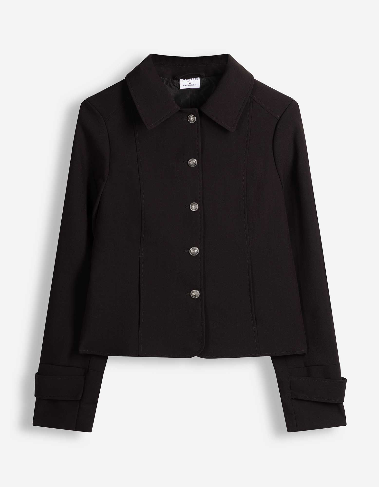 Jacke - Knopfleiste - Schwarz
