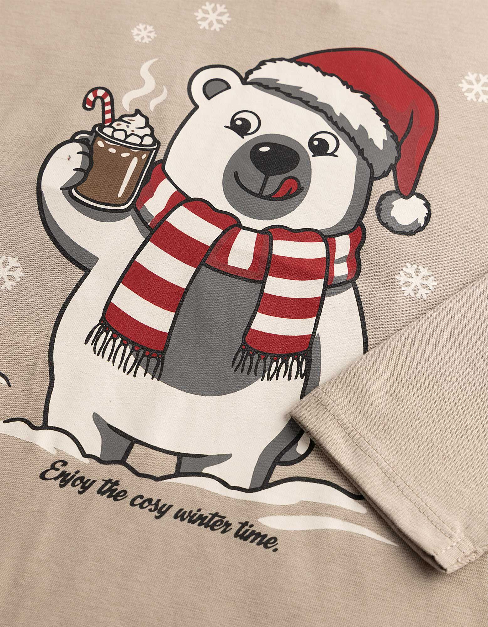 Langarmshirt - Christmas - Beige