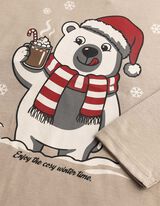 Langarmshirt - Christmas - Beige