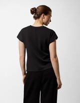 T-Shirt - Modal-Anteil - schwarz