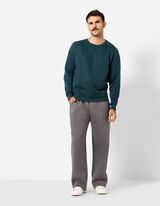 Sweatshirt - Relax Pasvorm - Petrolblauw