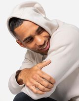Sweatjacke - Kapuze mit Tunnelzug - beige