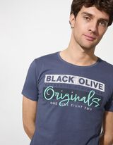 Tričko - Potlač - modra