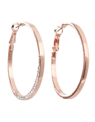 Damen Creolen mit Strasssteinen