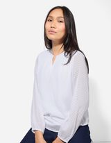 Bluse - Loose Fit - wei&szlig;