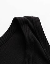 Ujjatlan felső - Bord&aacute;zott - fekete