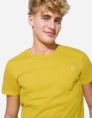 T-Shirt - Brusttasche - gelb