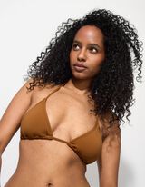 Bikinitop - einfarbig - braun