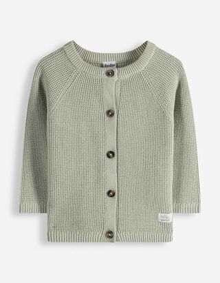 Strickjacke - Baumwolle - t&uuml;rkis