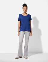 T-Shirt - Viskose-Mix - dunkelblau